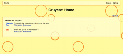 Gruyere Homepage