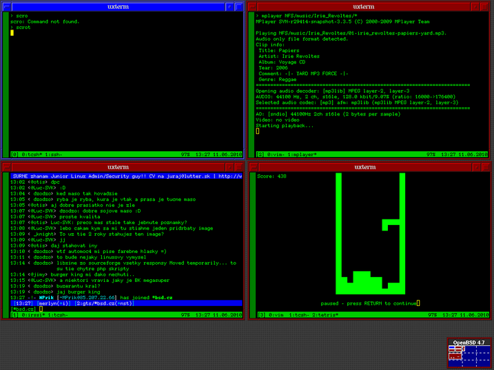 Merlyn TPx31 OpenBSD Screenshot